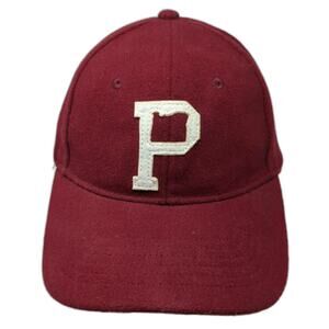 Portland Gear Baseball Cap Red One Size Leather Slideback Wool Blend Hat